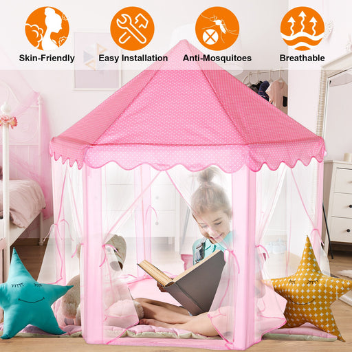 1Pc Kids Play Tents Princess For Girls Princess Castle Children Playhouse Indoor Outdoor Use With Carry Case